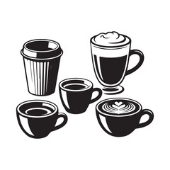 Obraz premium title A collection of four coffee cups keywords coffee cups mugs