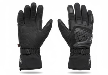Sophisticated black winter gloves for outdoor activities, extreme cold weather protection