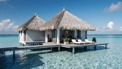Stylish and luxurious overwater villa