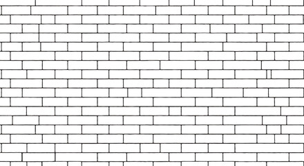 Close up of a textured white brick wall with visible grout lines creating a repeating pattern and architectural background