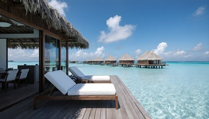 Stylish and luxurious overwater villa
