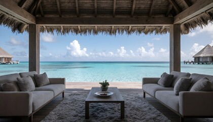 Stylish and luxurious overwater villa