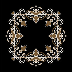 Ornate Square Frame with Floral Accents