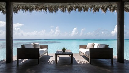 Stylish and luxurious overwater villa
