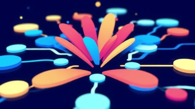 Futuristic Abstract Connection and Communication