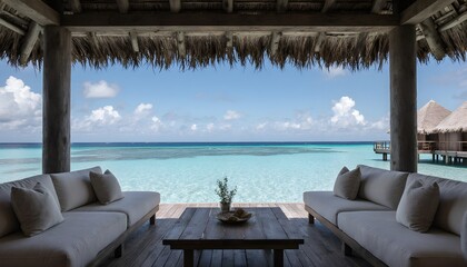 Stylish and luxurious overwater villa