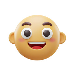 Fototapeta premium happy smiley face, isolated on transparent background