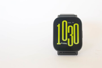 Black SmartWatch on white background