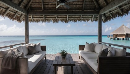 Stylish and luxurious overwater villa
