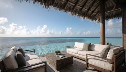 Stylish and luxurious overwater villa