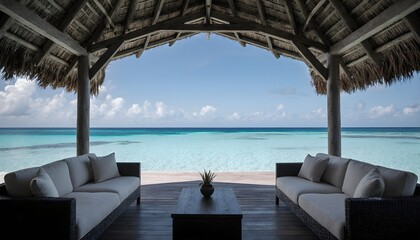 Stylish and luxurious overwater villa