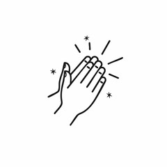 Fototapeta premium Vector Art of Clapping Hands with Stars for Social Media Graphics, Celebration Blogs, Appreciation Concepts, Emotional Responses, and Digital Design Projects 
