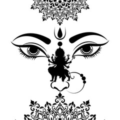 Durga Puja Divine Eyes and Festive Celebration