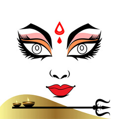 Durga Puja Divine Eyes and Festive Celebration