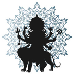 Fototapeta premium Happy Durga puja background design.