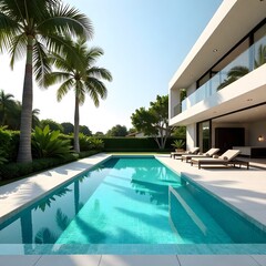 Fototapeta premium swimming pool in hotel resort