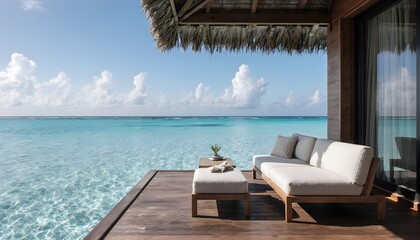 Stylish and luxurious overwater villa