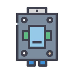  Stylish AC Circuit Breaker Vector Icon
