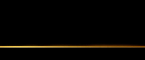 Sleek black backdrop, thin gold horizontal line at base, abstract, simple