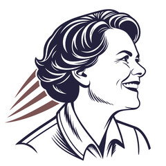 girl with long hair Woman face logo mascot beautiful young woman with long hair and wolf spirit animal - black and white vector portrait design

