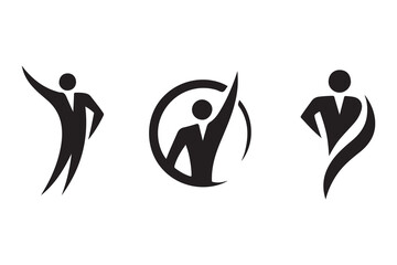 abstract people logo vector design art background