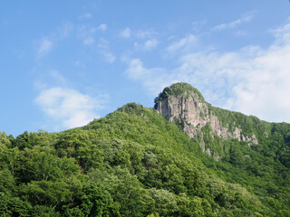 層雲峡温泉から見た山