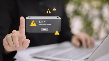 Computer Error Warning and System Alert Notification