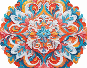 Beautiful colorful vector ornamets with white background 