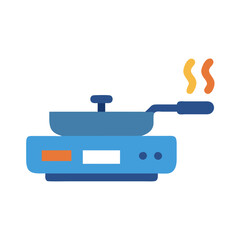 Obraz premium Compact Electric Skillet Icon for Easy Cooking