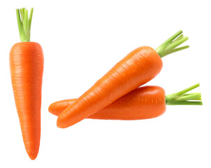 carrot isolated, carrot macro studio photo, transparent PNG, PNG format, cut out, Collection, set