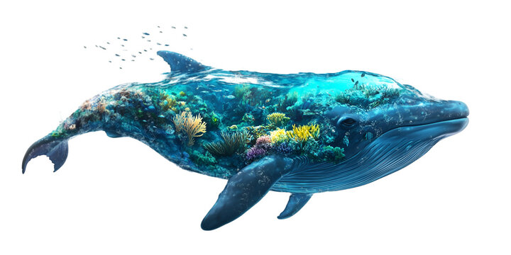 Ocean Conservation Awareness Symbol on Transparent Background