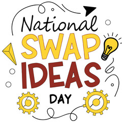 NATIONAL SWAP IDEAS DAY vector illustration