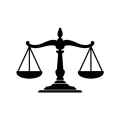Justice scales silhouette for legal themes design