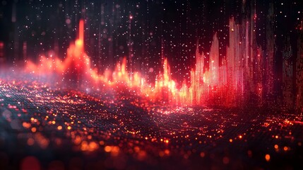 Vibrant data visualization depicting the dynamics of the digital economy