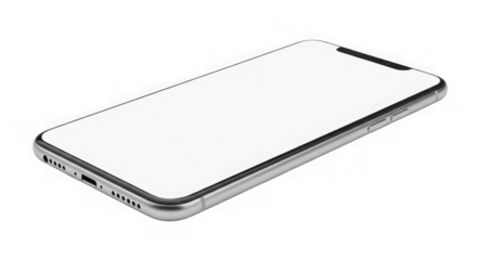 Ai generated image of modern smartphone isolated on transparent background