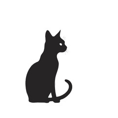 black cat vector illustration 