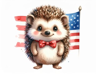 A cute cartoon hedgehog baby. Adorable animated spiny mammal infant comical design woodland creature tiny animal.