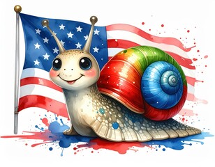 A cute cartoon snail. Adorable gastropod drawing comical mollusk image lovely invertebrate illustration charming garden critter.