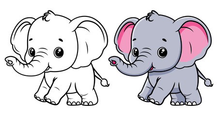 Cute elephant cartoon