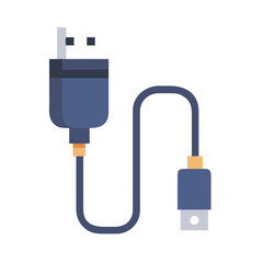 Fototapeta premium Creative USB Cable Icon Illustration
