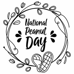 NATIONAL PEANUT DAY vector illustration