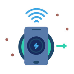  Compact Wireless Charging Pad Icon for Portability