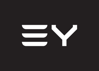 EY letter logo and initial logo design