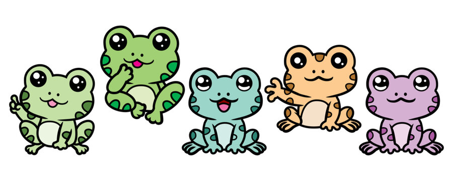 Cute frogs cartoon