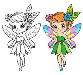Fairy cartoon coloring