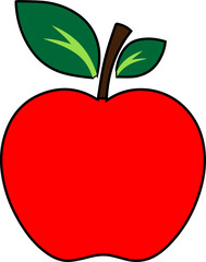 Apple Fruit Outline and Solid Icons