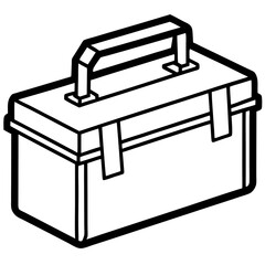 Minimalist Toolbox Line Illustration