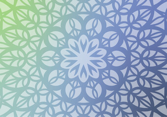 Mandala gradient flower center abstract background