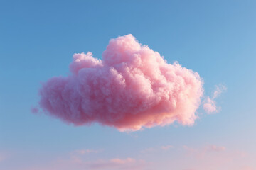 A pink cloud floating in the sky