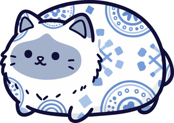 China Plate Pattern Ragdoll Cat - Elegant Kitty